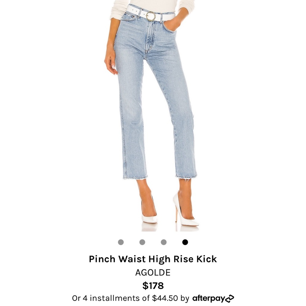 Only worn twice! Great condition Agolde Pinch Waist High Rise Kick Jeans